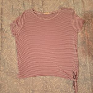 Olivia Rae Striped Purple & White shirt